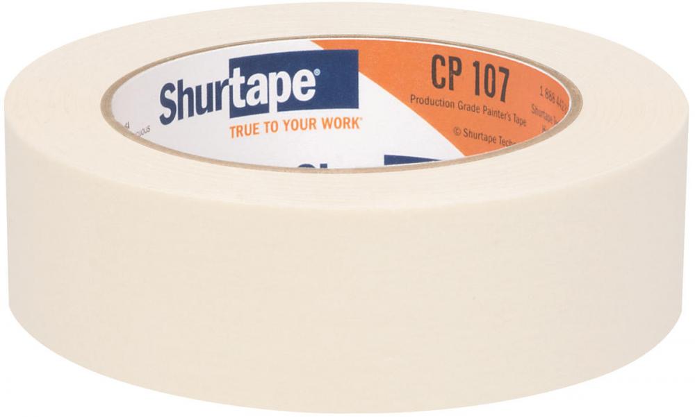 CP 107 Industrial Grade Masking Tape - Natural - 4.8 mil - 36mm x 55m - 1 Case (