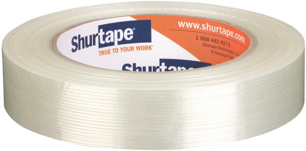 GS 490 Economy Grade Reinforced Strapping Tape - White - 4.5 mil - 24mm x 55m -