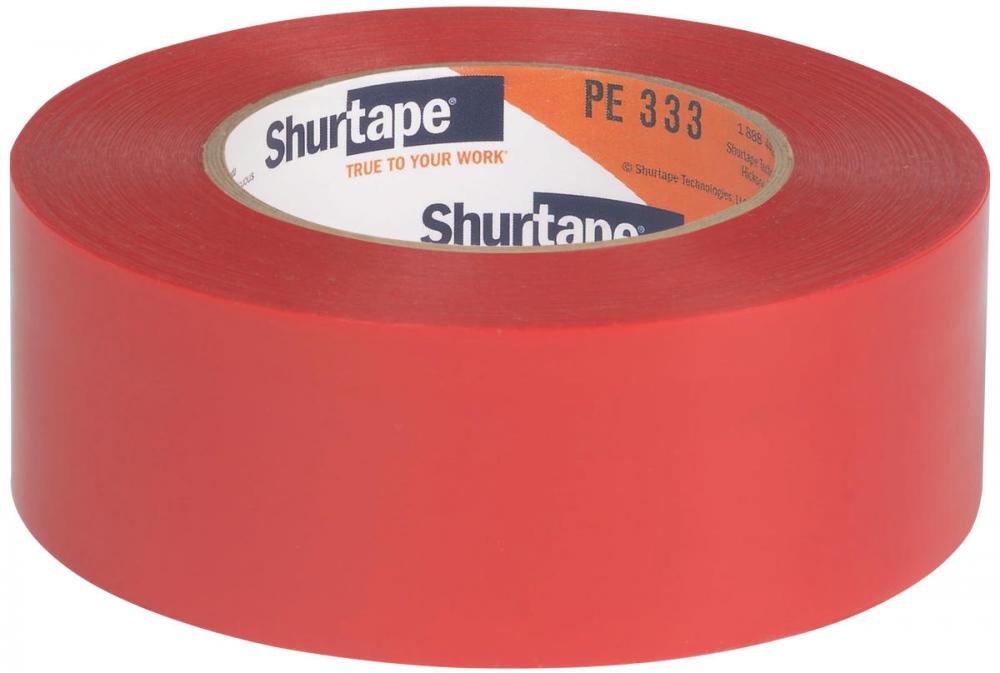 PE 333 Non-UV-Resistant Polyethylene Tape - Red - Serrated Edge - 48mm x 55m - 1
