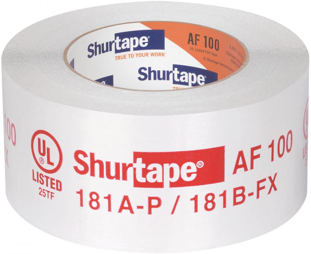 AF 100 UL 181A-P/B-FX Listed/Printed Aluminum Foil Tape - Silver - 4.2 mil - 2 1