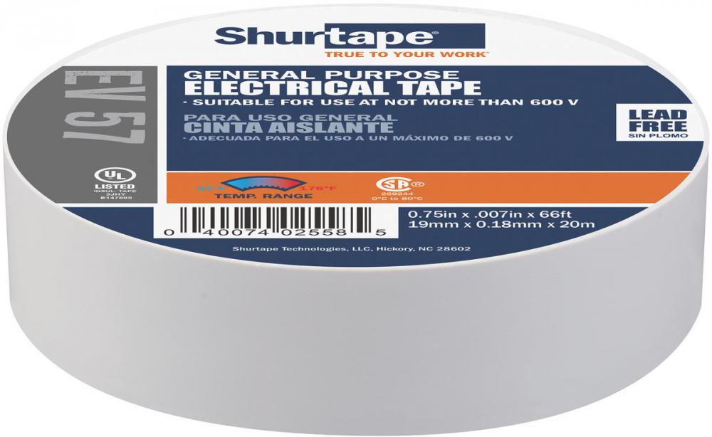 EV 57 General Purpose Grade Electrical Tape - UL Listed - Gray - 7 mil - 3/4in x
