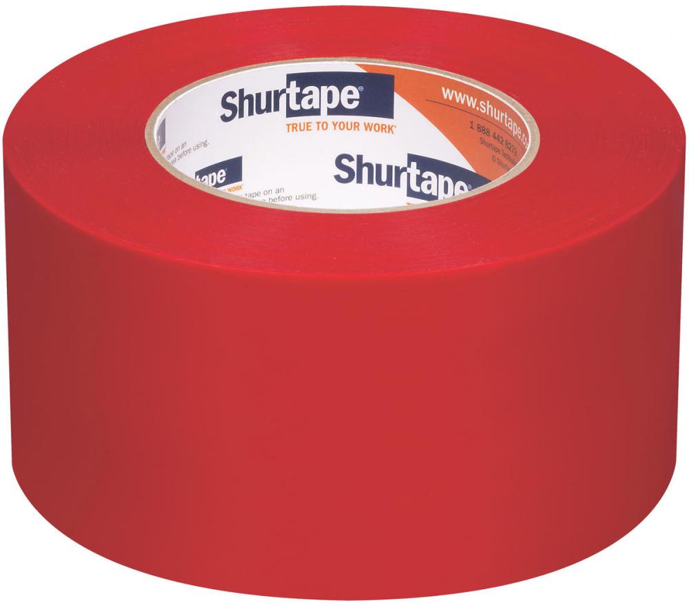 PE 444 UV-Resistant Stucco Masking Tape - Red - 7 mil - 72mm x 55m - 1 Case (16