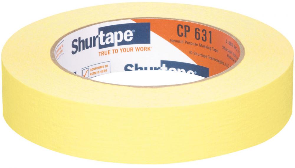 CP 631 General Purpose Grade Masking Tape - Yellow - 4.5 mil - 24mm x 55m - 1 Ca