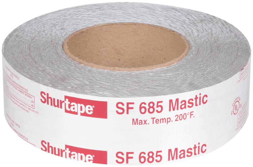 SF 685 ShurMASTIC Butyl Foil Tape - Silver Printed - 17 mil - 2in x 100ft - 1 C