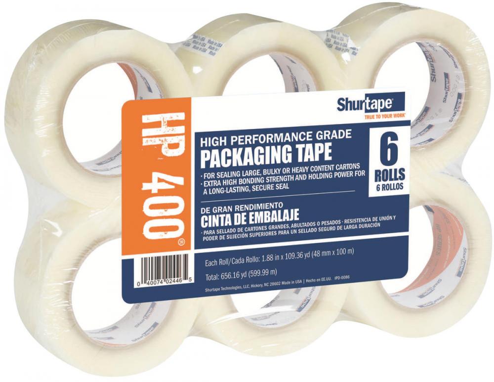 HP 400 High Performance Grade Hot Melt Packaging Tape - Clear - 2.5 mil - 48mm