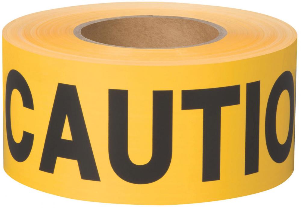 BT 100 Non-Adhesive Barricade Tape - Yellow - 2 - 3 mil - 3in x 1000ft - 1 Case