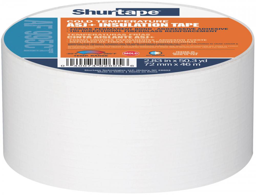 AF 995CT Cold Temperature ASJ+ Tape - White - 8.3 mil - 72mm x 46m - 1 Roll