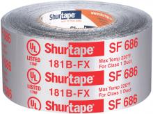 Shurtape 111163 - SF 686 UL 181B-FX Listed ShurMASTIC Butyl Foil Tape - Silver Print - 17 mil - 3