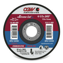 CGW Abrasives 54290 - eXtreme Cut SS Ceramic Cutting Wheels