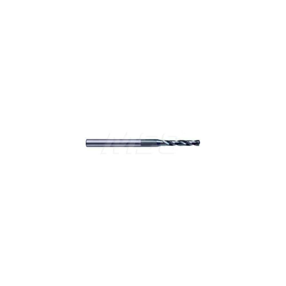 Carbide, micro-precision drill, 140Â° 4-facet ground hone point, reinforced straight shank