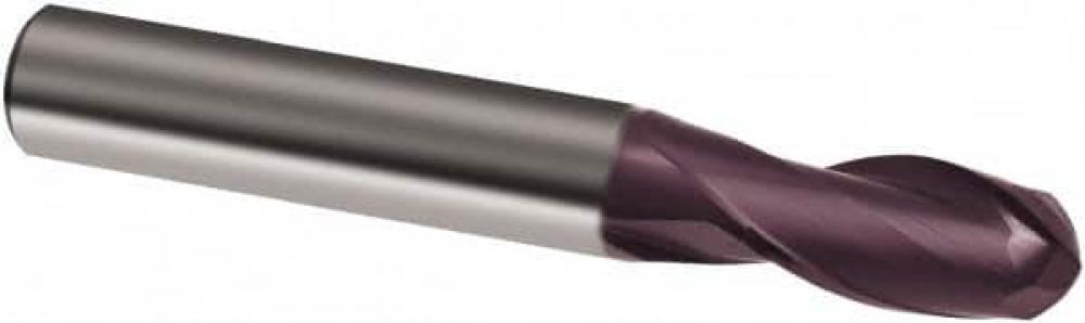 UNI PRO standard length ball nose end mill (2-fluted), metric