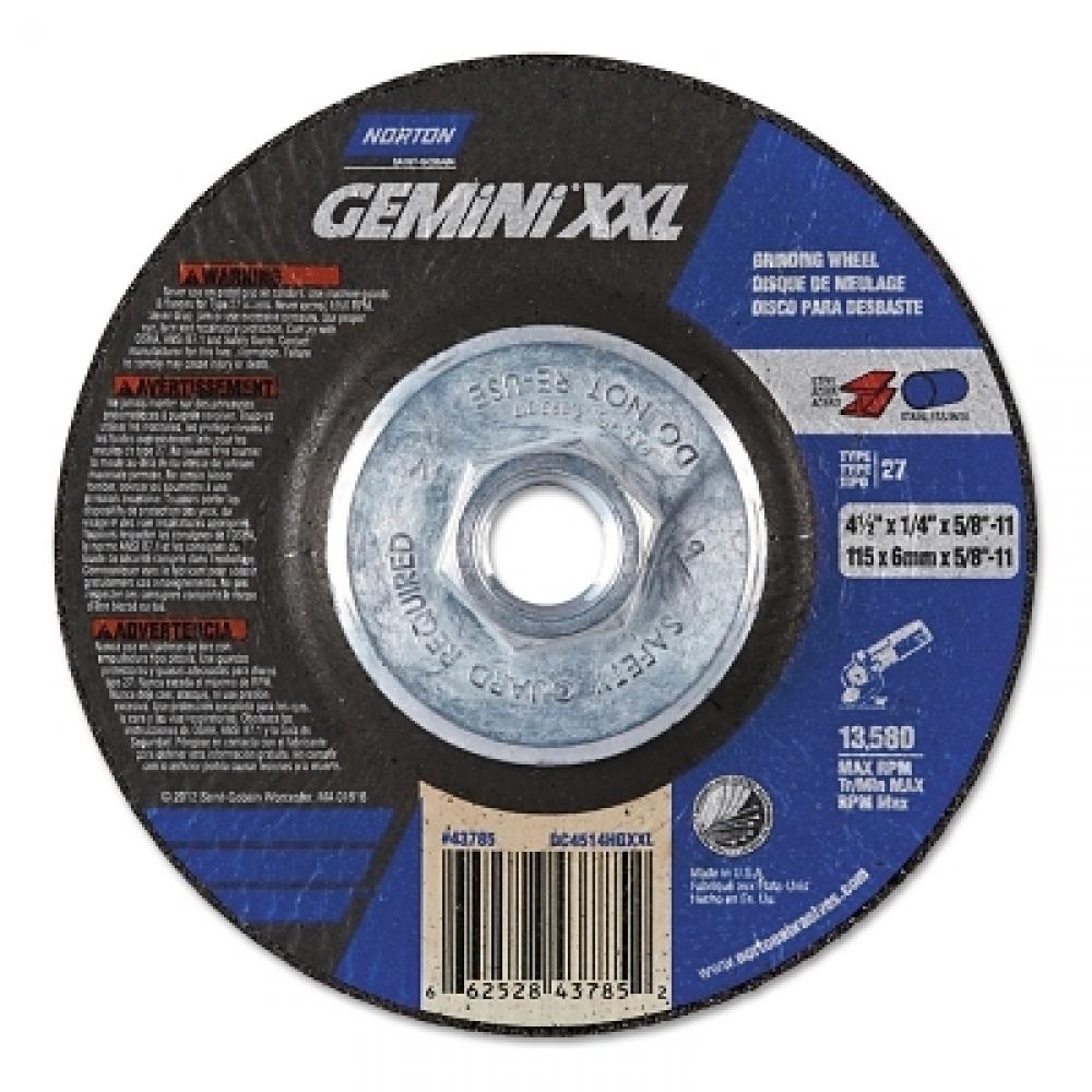 Norton Gemini Type-27 1/4 in Grinding Wheels