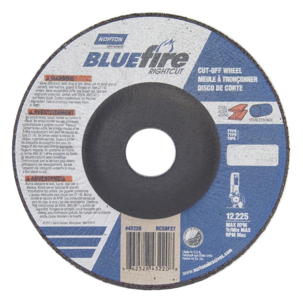 5 x 1/16 x 7/8 In. BlueFire RightCut Cutting Wheel 36 Q T27/42