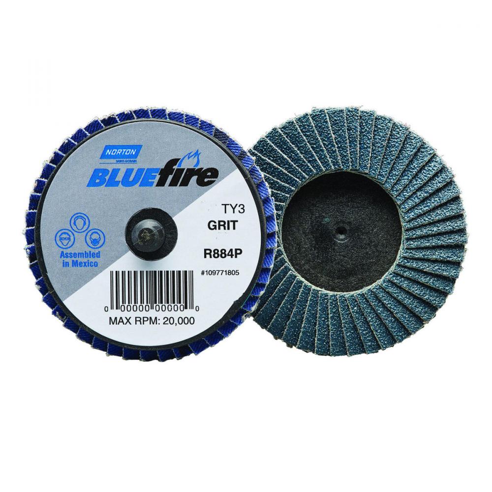 2 In. BlueFire Plastic Flat Mini Flap Disc Type III T27 P120 Grit R884P2 ZA