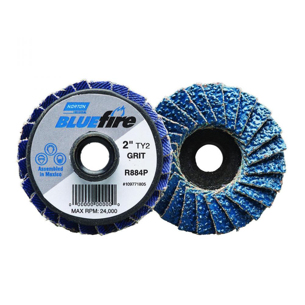 2 In. BlueFire Plastic Flat Mini Flap Disc Type II T27 P40 Grit R884P1 ZA