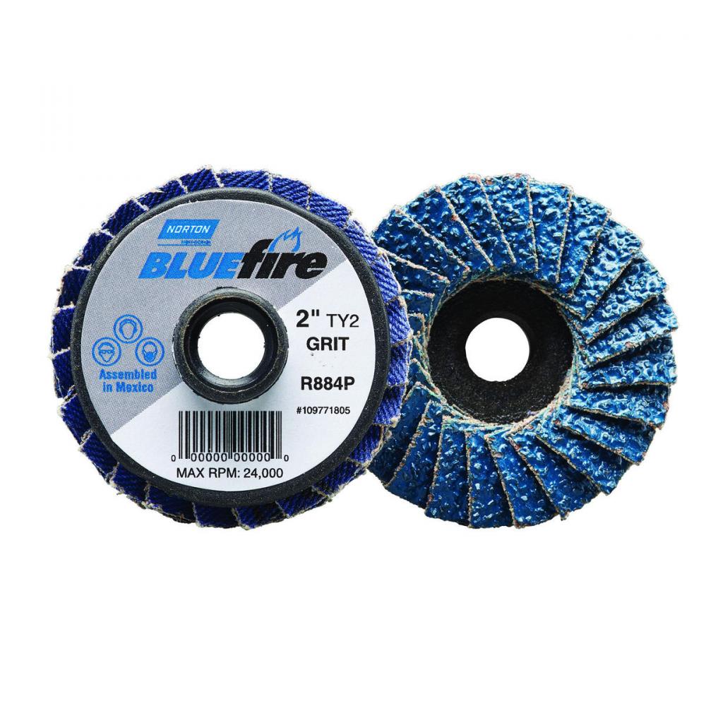 2 In. BlueFire Plastic Flat Mini Flap Disc Type II T27 P120 Grit R884P2 ZA