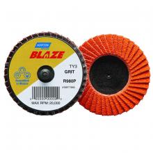 Saint-Gobain Abrasives Inc. 77696090149 - 2 In. Blaze Plastic Flat Mini Flap Disc Type III T27 120 Grit R980P CA