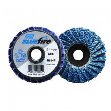 Saint-Gobain Abrasives Inc. 77696090179 - 2 In. BlueFire Plastic Flat Mini Flap Disc Type II T27 P120 Grit R884P2 ZA