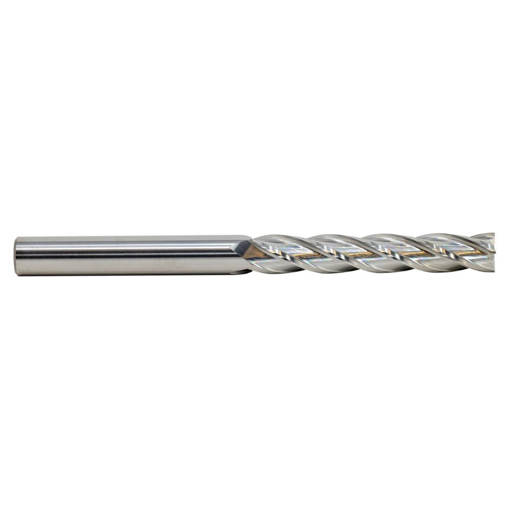 1/4" Diameter x 1/4" Shank 4-Flute Extra Long Length Blue Series Carbide End Mill 1/4" Diameter x 1/4" Shank 4-Flute Extra Long Length Blue Series Carbide End Mill