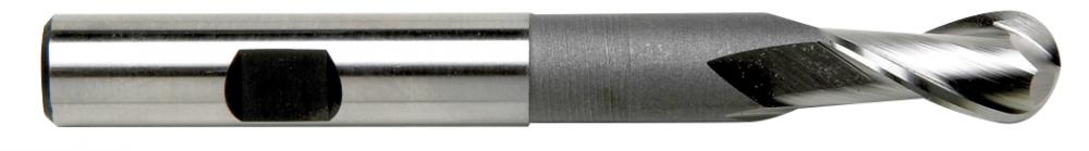 Sowa High Performance 1/8 x 2-3/8&#34; OAL 2 Flute Ball Nose Extended Shank Bright F