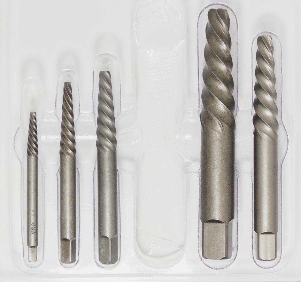 Quality Import #1 - #5 5pc Spiral Flute Screw Extractor Set