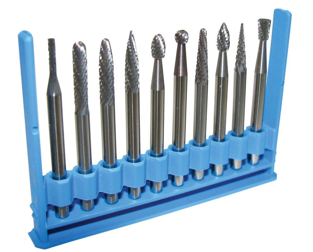 Quality Import 10pcs Carbide Double Cut Burr Set