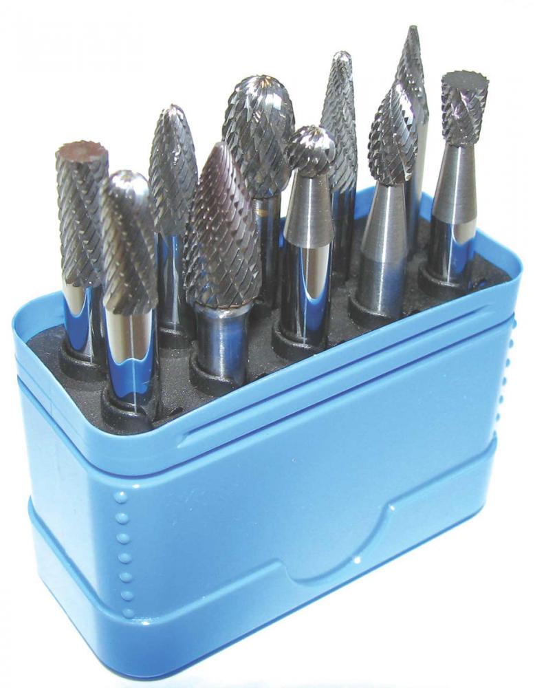 Quality Import 10pcs Carbide Double Cut Burr Set