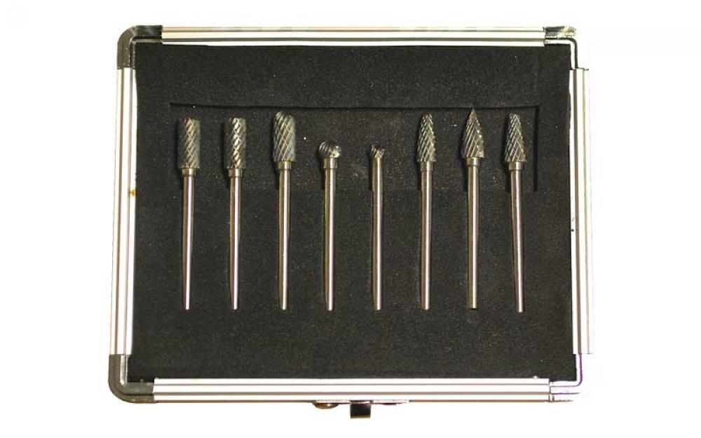 STM 8pcs Carbide Double Cut Burr Set