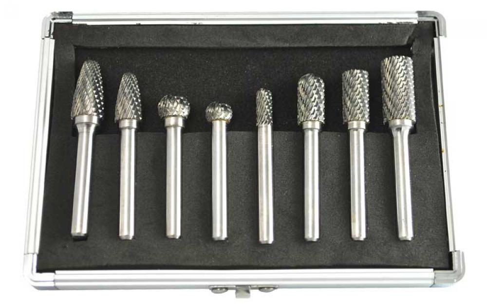 STM 8pcs Carbide Double Cut Burr Set