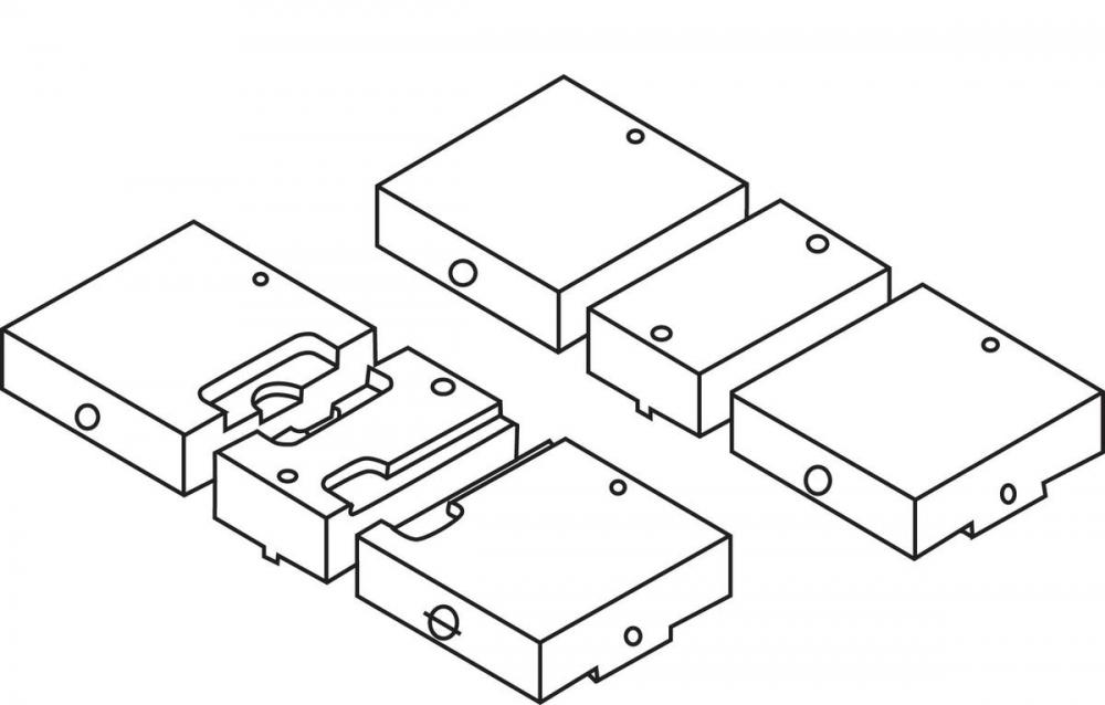 4&#34; Machinable Aluminum Fixture Jaws For The TLD-40G/HV Double Clamp Vise