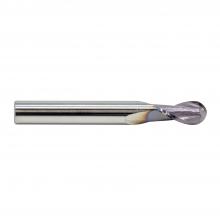 Sowa Tool 102271 - 4mm Diameter 2-Flute Ball Nose Stub Length TiAlN Coated Carbide End Mill