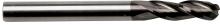 Sowa Tool 102-455 - Sowa High Performance 1/16 x 1-1/2" OAL 3 Flute Ball Nose Regular Length TiAlN C