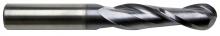 Sowa Tool 102-780 - Sowa High Performance 1/8 x 2-1/4" OAL 2 Flute Ball Nose Long Length TiAlN Coate