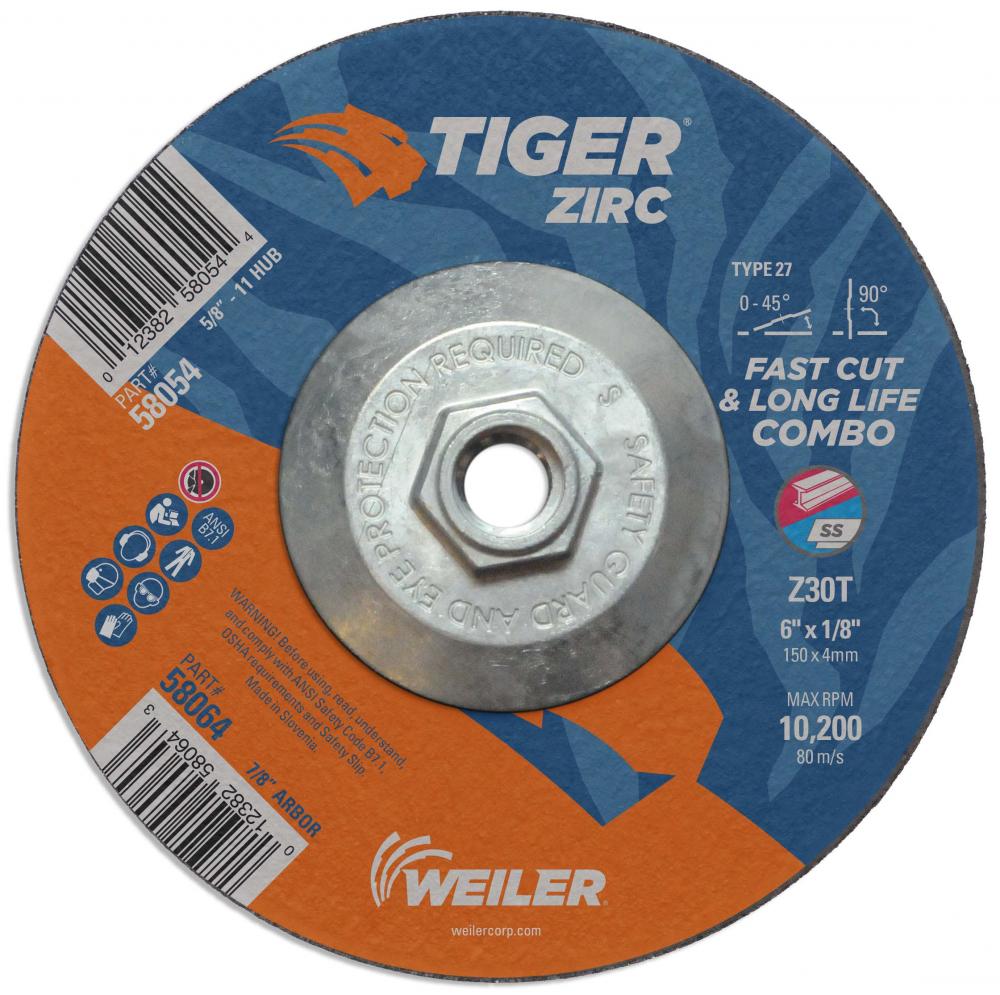 Cut/Grind Combo Wheel - Tiger Zirc