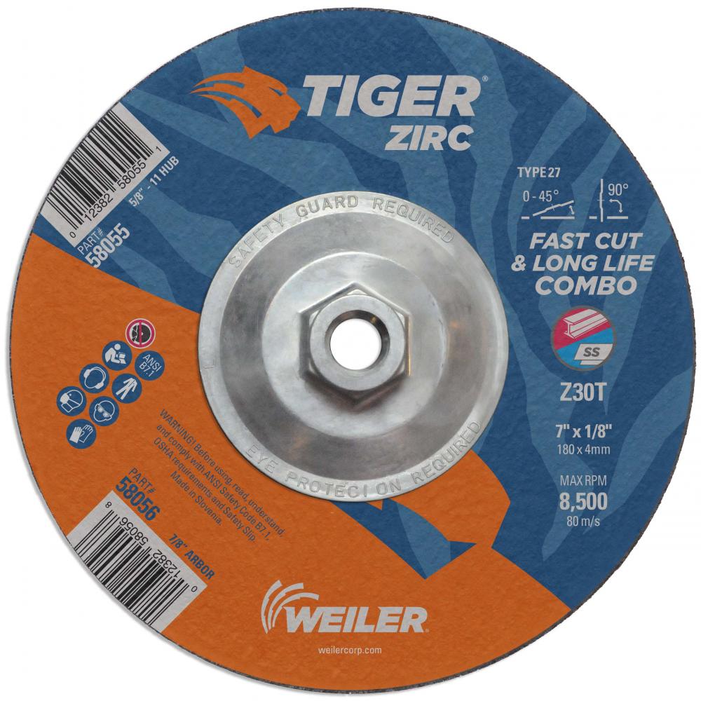 Cut/Grind Combo Wheel - Tiger Zirc