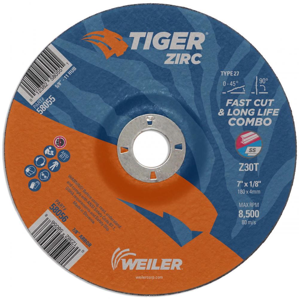 Cut/Grind Combo Wheel - Tiger Zirc Cut/Grind Combo Wheel - Tiger Zirc