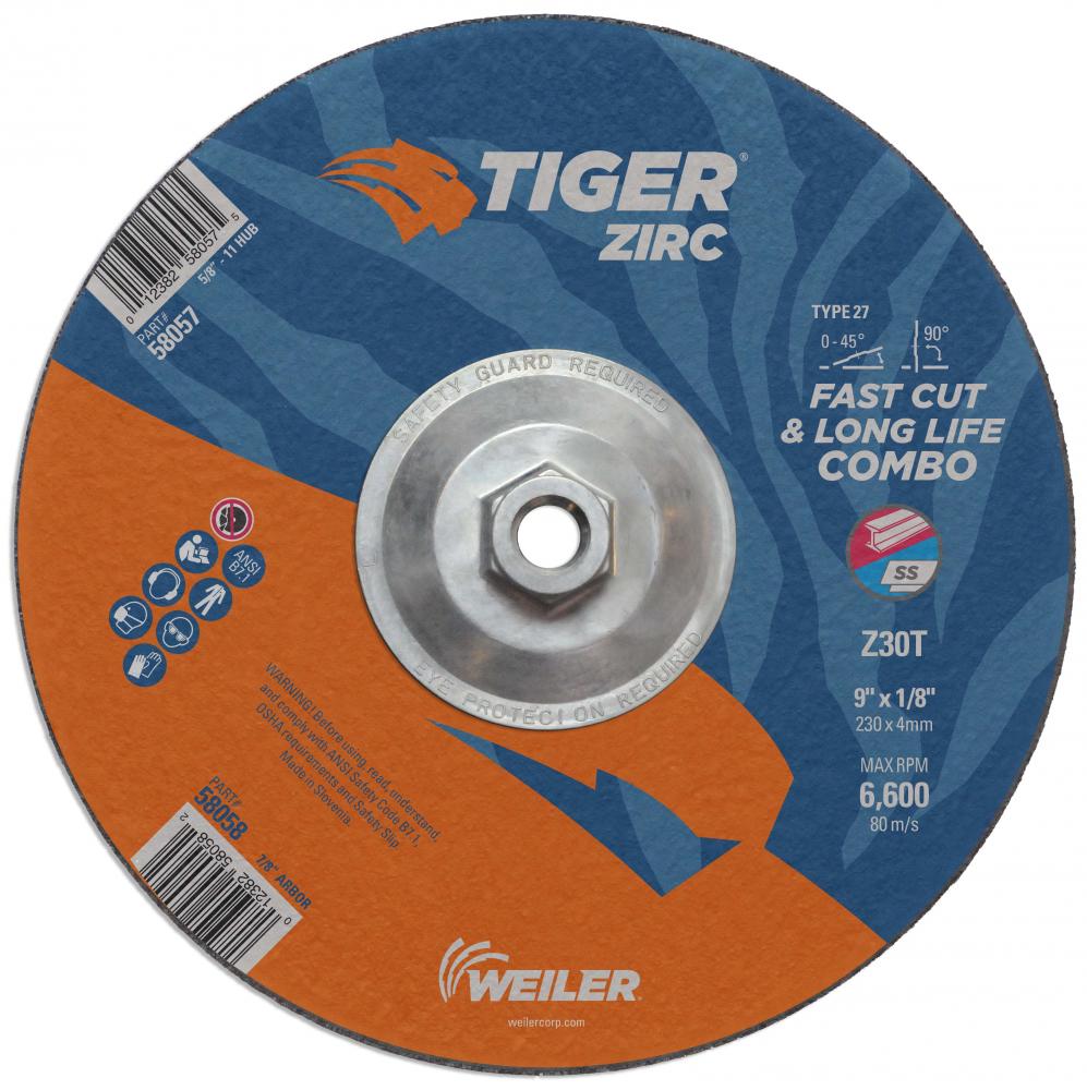 Cut/Grind Combo Wheel - Tiger Zirc