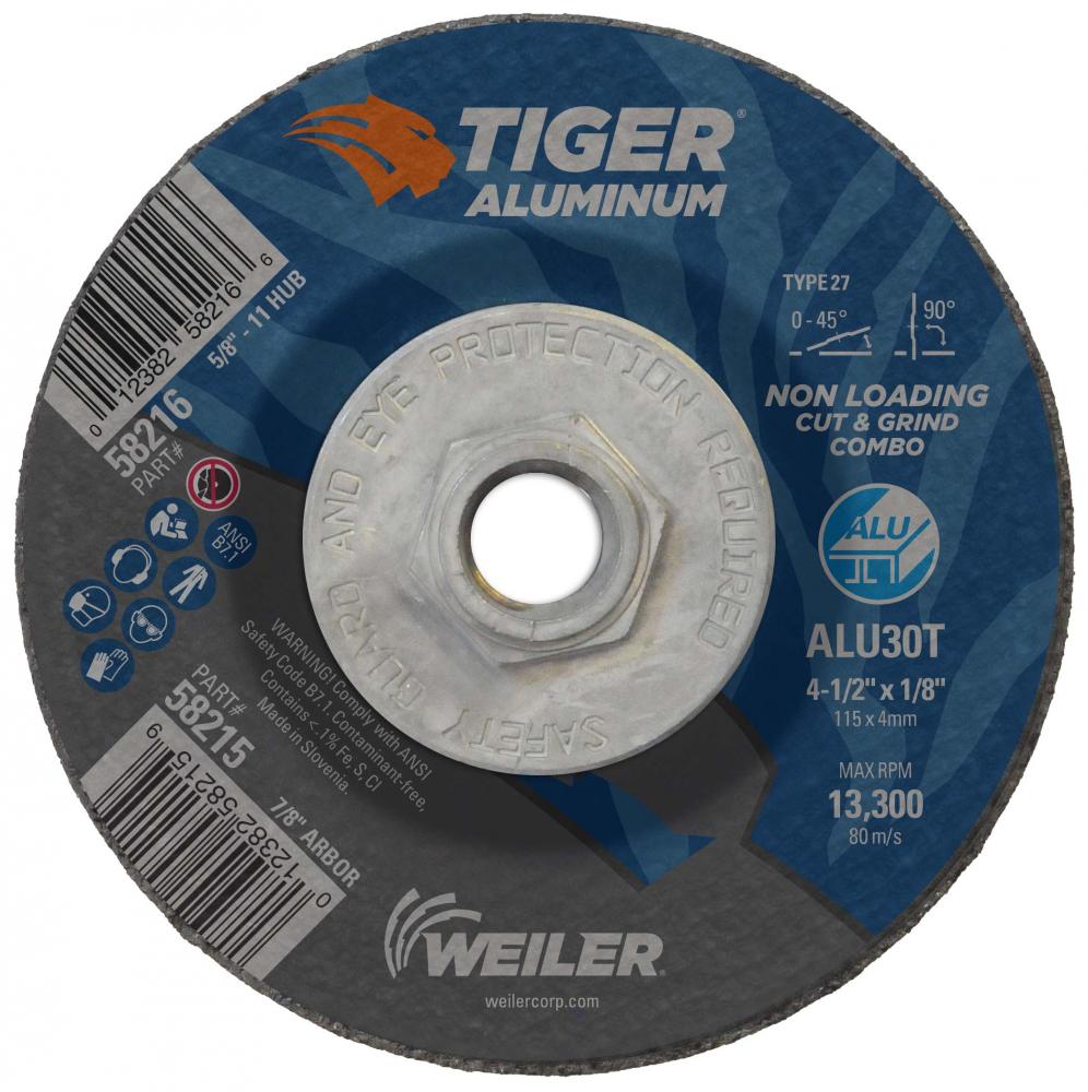Cut/Grind Combo Wheel - Tiger Aluminum Cut/Grind Combo Wheel - Tiger Aluminum