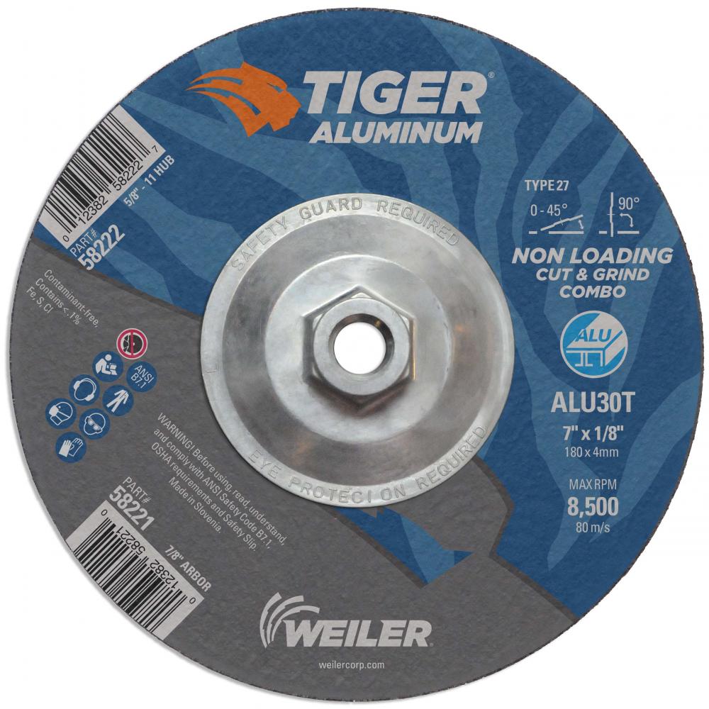Cut/Grind Combo Wheel - Tiger Aluminum Cut/Grind Combo Wheel - Tiger Aluminum