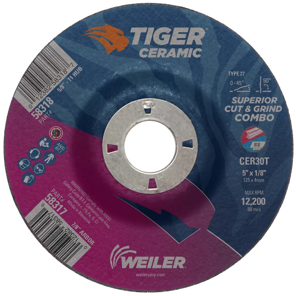 Cut/Grind Combo Wheel - Tiger Ceramic