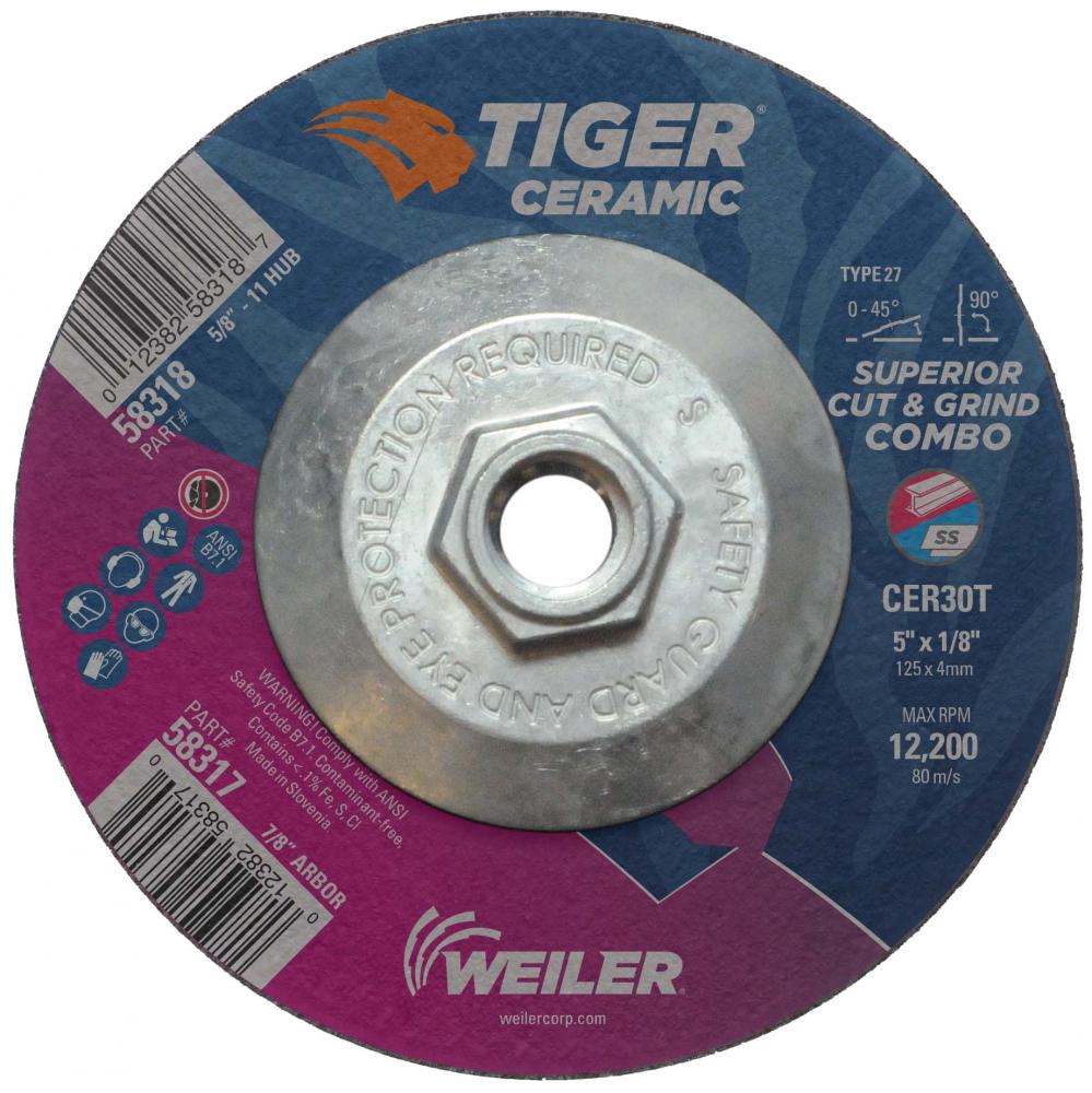 Cut/Grind Combo Wheel - Tiger Ceramic