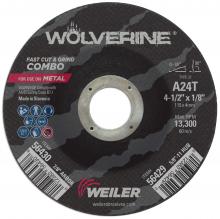 Weiler Abrasives 56430 - Cut/Grind Combo Wheel - Wolverine