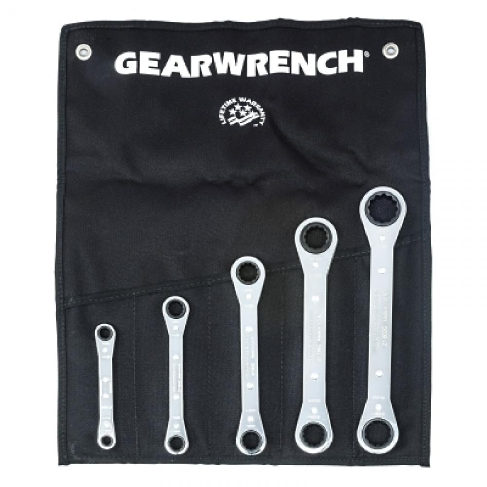 GearWrench 5 Pc. 12 Point SAE Laminated Ratcheting Box Wrench Sets