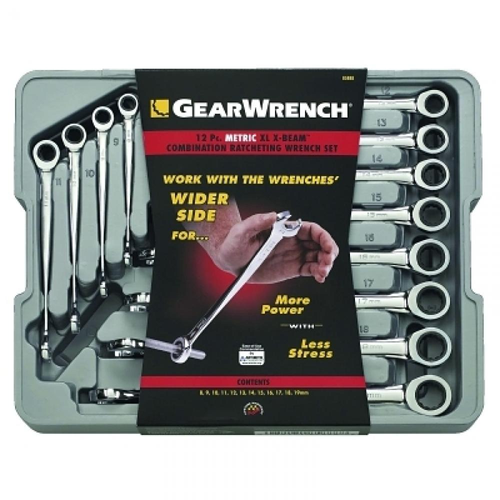 GEARWRENCH 12 Pc. XL X-Beam Combination Ratcheting Wrench Sets