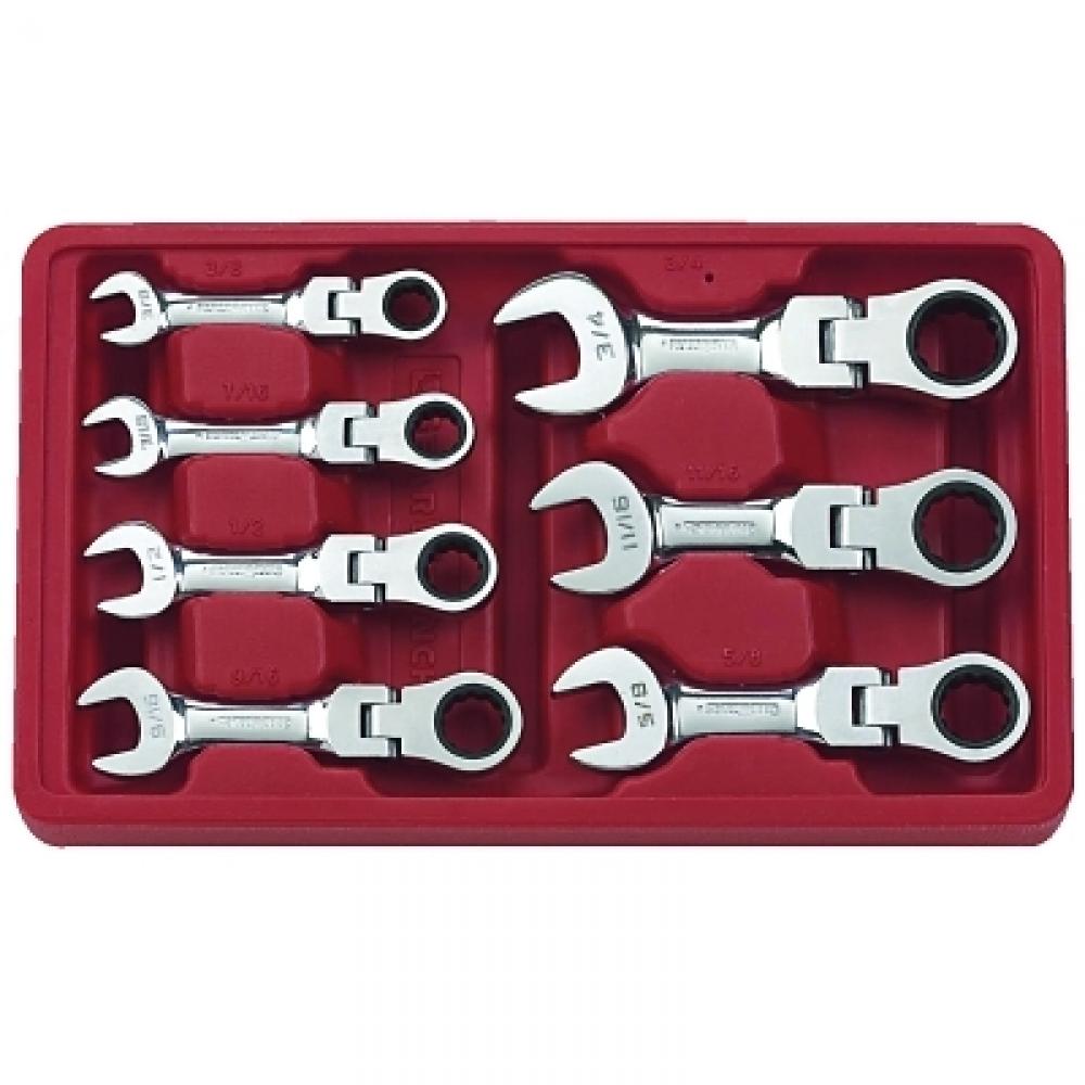 GEARWRENCH 7 Pc. Stubby Flex Combination Ratcheting Wrench Sets