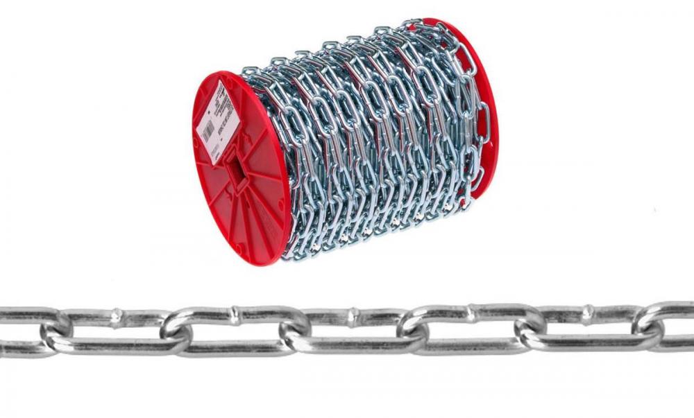 COIL CHAIN ST/LK,#2,Z/P,125&#39;/RL