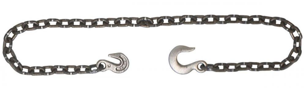 3/8&#34; x 14&#39; Grade 30 Log Chain, w/Grab Hook One End, Slip Hook Other End, 1 per B