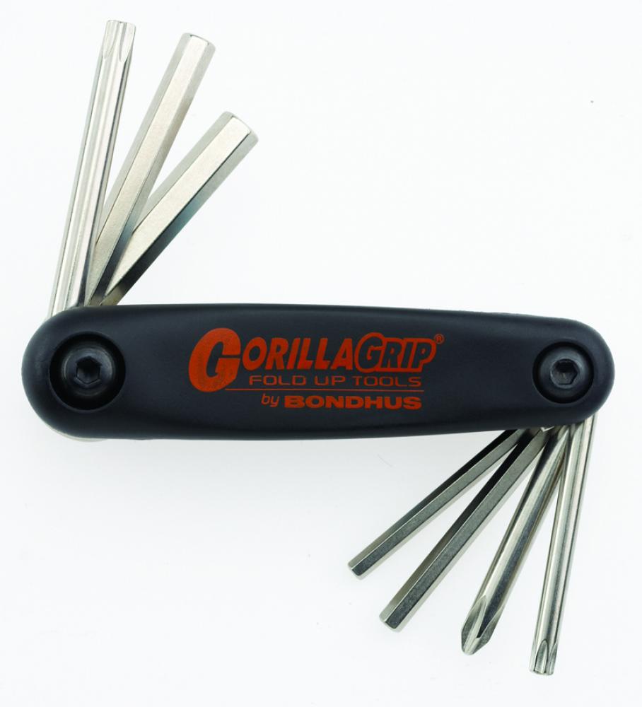 Fold-up Tool &#34;Hawg Buddy&#34; (Hex 5/32,3/16,1/4,5/16, T27,T40, PH#2)