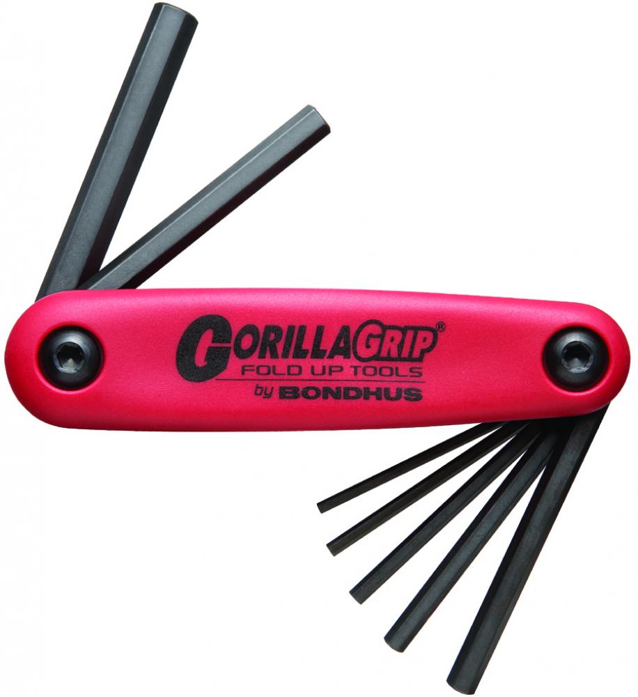 Set 7 Hex GorillaGrip Fold-up Tools 2-8mm