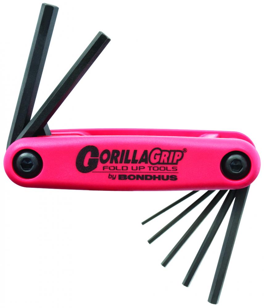 Set 7 Hex GorillaGrip Fold-up Tools 1.5-6mm